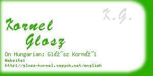 kornel glosz business card